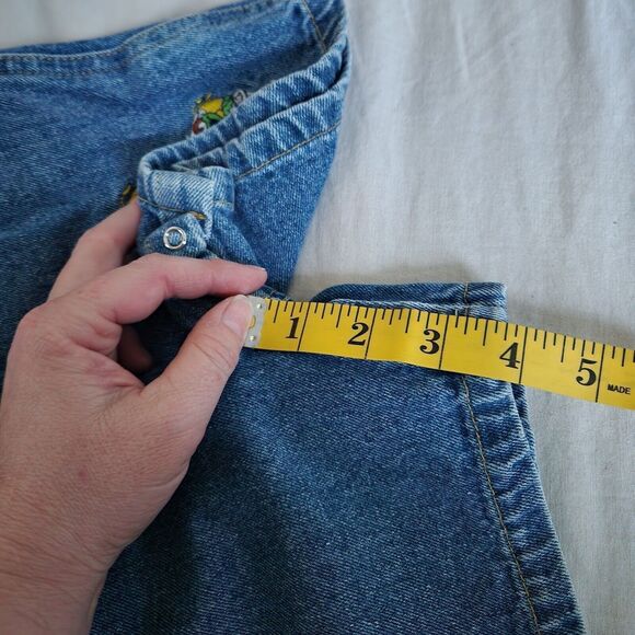 4T VTG Overall Bibs Sesame Street Shortall Shorts Boy Girl Toddler Denim Jeans - Picture 9 of 10